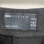 ASOS  Design Black Linen Blend Lining High Rise Pants Women’s Petite Size 4 Photo 3