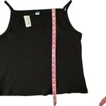 Old Navy NWT  Womens Black Rib‎ Knit Cami Tank Top Cropped Sleeveless Size XL Photo 6