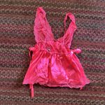 Victoria's Secret RETRO Y2K  HOT PINK SATIN LACE SEXY BABY DOLL TOP Photo 6