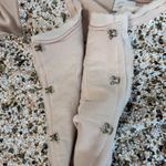 Anthropologie  Cardigan Women Medium Pink Blush White Bead Boho Cottage Wedding Photo 7