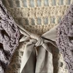 Lulumari  Boho Crochet Tie Front Sweater M/L Photo 3