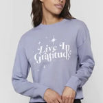 Spiritual Gangster  live in gratitude blue pullover sweatshirt sz Small Photo 0
