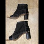MM6 Maison Margiela Black leather Open Toe Mesh Booties‎ 39.5 US 9 Photo 5