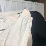 Volcom Rare Y2K Skater Cropped Bomber Jacket Hooded Full Zip Beige/Cream sz XS Photo 11