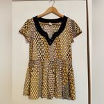 Y2K Cocomo top cream and Black Patterned Fabric, size M Yellow Size M Photo 4