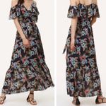 Loft Floral Off-Shoulder Maxi Dress Babydoll Butterfly Y2K Milkmaid Romantic XS Photo 1