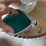 Tiffany & Co. Rare Silver Metallic Leather Mini Zip Pouch Photo 5