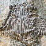 Isabel Maternity Gray and White Striped Short Sleeve Maternity Dress Size Medium Photo 3