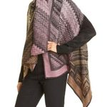 Missoni • Zigzag Wool Scarf Cape vest poncho Italian luxury designer pink tan Photo 1