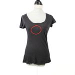City Streets Vintage Y2K  Black Pocket Tee – Juniors M, Distressed Photo 3