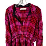 Free People We The Free Women's Plaid Button Up Shirt Red Size Medium Photo 1