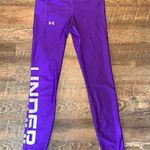 Under Armour HeatGear No-Slip Waistband Full-Length Purple Leggings Size Small Photo 0