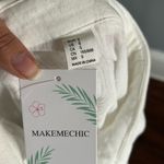 Amazon NWT MAKEMECHIC White Oversized Collared Button Up | Size: S Photo 6