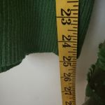 Cato  Kelly Green Ribbed Knit V-Neck Trumpet Lace Cuffs Elegant Classy Sweater XL Photo 7