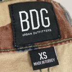 BDG Brown & Green Camo Raw Hem Denim Mini Skirt Photo 3