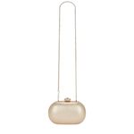 olga berg Marta Metallic Clutch in Gold Womens Purse Shoulder Handbag Photo 4