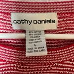 Cathy Daniels  Marley Del Ray Long Sleeve Marled Red Gold Embellishment Button Photo 6