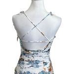 Free People Beach Tropical Midi Dress Women’s Size 0 Neutral Tie Strap Ruffle Photo 8