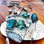 Vintage Beaded Necklace Triple Standed 22 inch 2 inch extender NY Mark … Photo 5