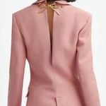Oscar de la Renta SET pink bow peak label jacket blazer and pants suit set Photo 1