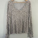 Maurice's 🦋  Cream Black Speckled Blouse Stretch Comfy Soft XL Photo 0