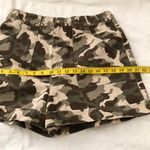 2000s Y2K Army green camouflage camo Khaki denim 100% cotton cargo cuffed shorts US Women size 10/30” waist, measurements in pics Photo 4