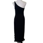 Gunne Sax Jessica McClintock  Black Dress Size 7‎ Ruffles Split Feminine Chic y2k Photo 8