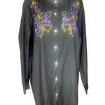 NWT Quacker Factory By Jeanne Bice
Halloween Witch Hat button down Blouse 2X Black Photo 0