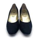 Vintage Bruno Magli Black Embossed Leather Pumps Italian Heels Women’s Size 8 AA Photo 8