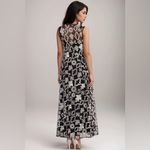 Johnny Was Biya Chloe Mazzy Bias Embroidered Mesh Maxi Dress Black and White Photo 3