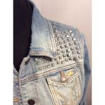 Hollister Vintage Surf 1972 Jean Jacket Studded Edgy Awesome Size Large L Photo 2