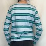 SO  Womens Striped Long Sleeve T Tee Shirt XL Extra Large Blue Teal White NWT NEW Photo 1