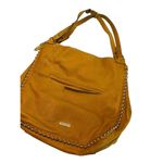 Jessica Simpson Yellow Leather Studded Shoulder Bag With Feather Charm Photo 11
