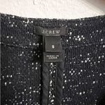 J.Crew Boucle Full Zip Sweater Jacket Blazer Small Navy Blue Classic Office Photo 1