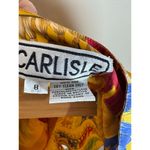 Carlisle Vintage  100% Silk Mock Neck Long Sleeve Blouse Funky 80s Retro Dopamine Photo 3