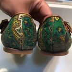 Steve Madden Women’s Liraa Paisley Print Fabric Leather Strap Ballet Flat Shoes Photo 7