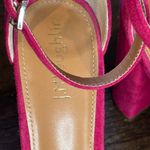 J. McLaughlin  Bright Pink Suede Block Heel Sandal - size 7.5M Photo 3