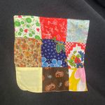 Vintage Patchwork Sweatshirt Black Size Large Quilt Patch One Photo 7