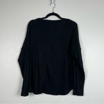 Lulus Long Sleeve Ribbed Top Black Sz S Photo 5