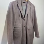 Maurice Tarica Coat Women Size 10 Purple Gray Pea Coat Wool Blend Long Line Photo 3