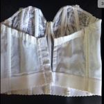 Goddess Vintage 90s Y2K Corset 36C Boned Lace Bra White Lace Photo 2