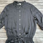 Anthropologie GHOST London Women's Carbon Gunmetal Grey Gray Jumpsuit Romper M Med Medium Long Photo 4