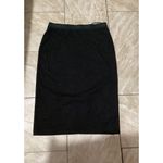 Karl Lagerfeld  Black A-Line Stretch Knee Length Skirt Logo Elastic Waistband M Photo 1