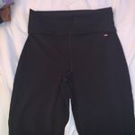 PINK - Victoria's Secret PINK Victoria’s Secret Black Foldover Flare Yoga Pants Photo 3