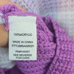 Moon & Maddison Moon & Madison Striped Purple and White Women's Sweater Photo 3