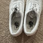 Vans White & Gray Checkerboard Shoes Lace Up Low Tops Women's Size 9.5 Photo 5