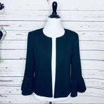 Calvin Klein  Black Bell Sleeve Open Front Blazer Jacket Size 8 Medium Photo 11