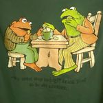 Frog and Toad Womens Green Crop Graphic Tee T Shirt M 36” We Must Stop Eating Size M Photo 1