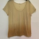 Free People  Burnout Beaded Hem Tee Medium Photo 0