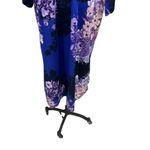 Oscar de la Renta  Neiman Marcus Maxi Kimono Kaftan Dress Floral Blue Purple XL Photo 12